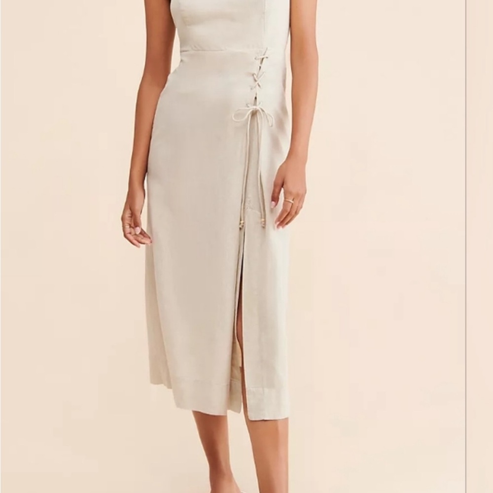 NWT Free People Size S- Francesca midi dress in ivory - Picture 3 of 11